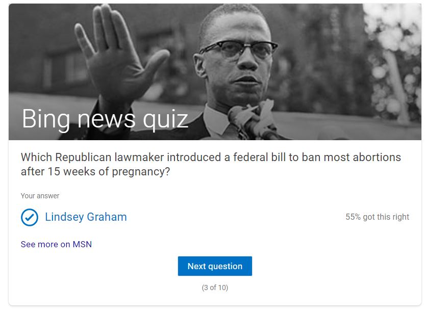 Bing quizzes